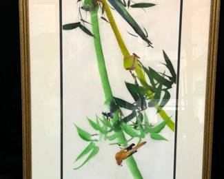 Chinese Botanical Painting On Silk