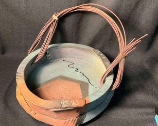 Artist Signed Ceramic Basket