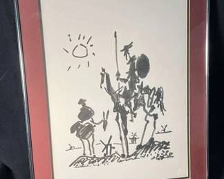 PABLO PICASSO Don Quixote Ink Print Litho