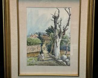 C Urbano Signed Watercolor