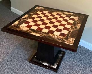 Custom Made Marble Chess Table