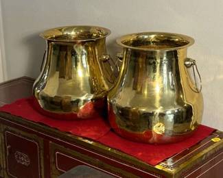 Large brass pots from Mexico