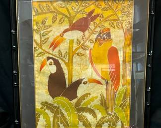 Artist Signed Batik Painting 