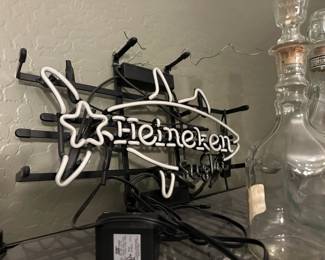 heineken advertising neon light beer sign bar decoration