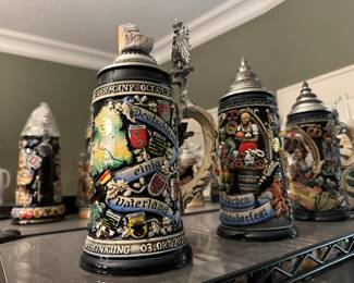 stein collection stein mug beer mug antique brewery german collectible