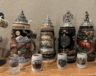 stein collection stein mug beer mug antique brewery german collectible