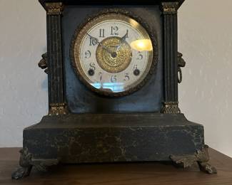 mantle clock black and gold beautiful