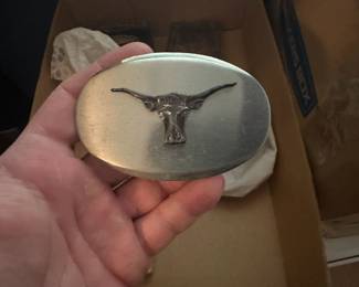 bull horn skull buckle