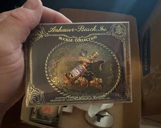 belt buckle beer advertising