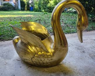 Beautiful brass swan