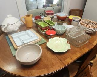 Serveware and housewares.  vintage, and some newer 