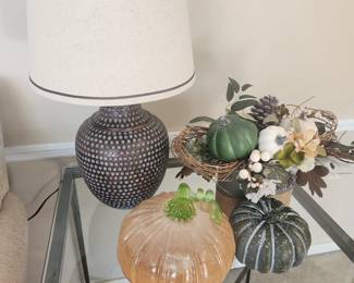 Cute lamp and autumn decor