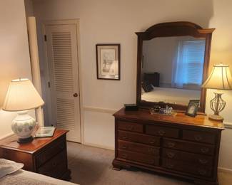 3 matching pieces with this bed
 Bedside table and two dressers