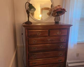 Dresser and vintage mirror 
