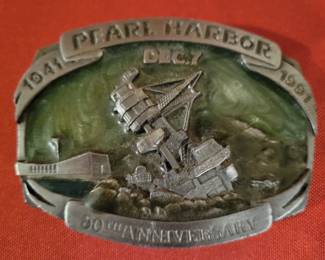 Pearl Harbor Anniversary belt buckle 