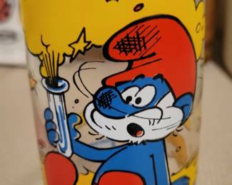 1982 Papa Smurf collectors glass 