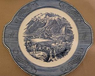 Courier and Ives serving dish 