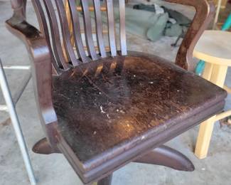 Vintage wood office chair 