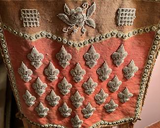 Victorian fireplace screen with original stand