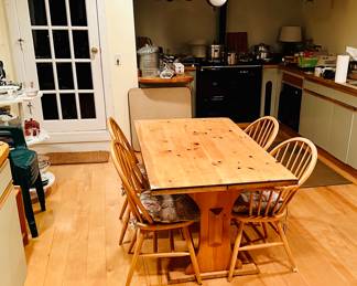 Farm table with 4 chairs