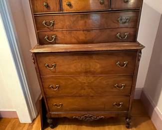 Three over three mahogany chest