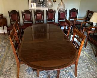 Mahogany Dining table with 6 chairs