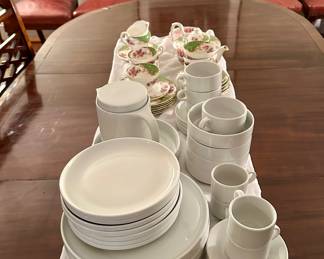 California  pottery / fine porcelain luncheon set