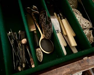 Unique antique serving flatware