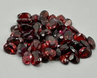 50 Carat Garnet; Oval Faceted Cut - Various Color, Size & Shape Assorted Lot of Loose Stones