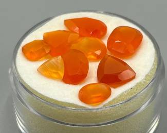 7.89 Carat Mexican Jelly Opal; Mixed Cut - Various Color, Size & Shape Assorted Lot of Loose Stones