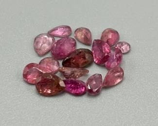 4 Carat Pink Tourmaline; Mixed Cut - Various Size, Color & Shape Assorted Lot of Loose Stones