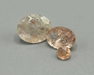 5.10 Carat Sunstone; Oval Faceted Cut - Set of 2 Loose Stones
