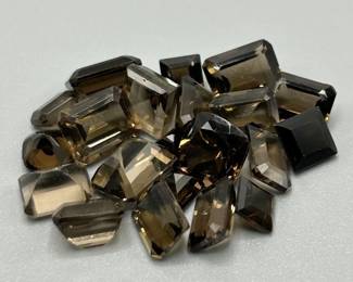 30 Carat Smoky Quartz; Mixed Cut - Various Color, Size & Shape Assorted Lot of Loose Stones