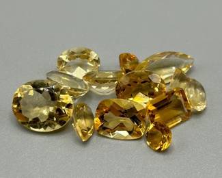 16 Carat Citrine; Mixed Cut - Various Color, Size & Shape Assorted Lot of Loose Stones