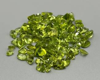 48.39 Carat Peridot; Mixed Cut - Various Size & Shape Assorted Lot of Loose Stones