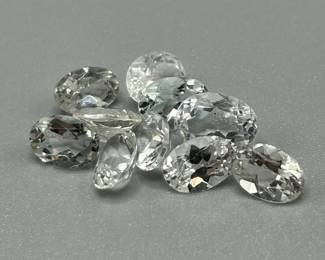 9 Carat Colorless Rock Crystal Quartz; Mixed Cut - Assorted Lot of Loose Stones