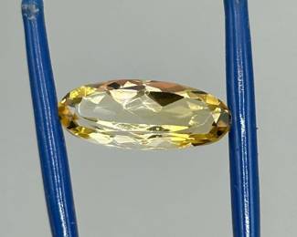 4.20 Carat Citrine; Elongated Oval Faceted Cut