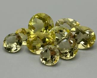 17.67 Carat Citrine; Oval & Round Faceted Cut - Various Size & Color Assorted Lot of Loose Stones
