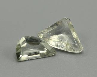 6.40 Carat Light Color Quartz; Mixed Fancy Modified Cut - Set of 2 Loose Stones