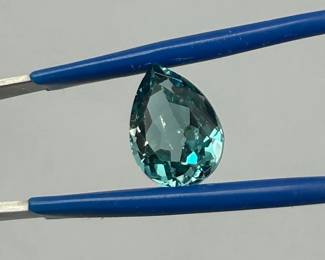 5.50 Carat London Blue Topaz; Pear Faceted Shape
