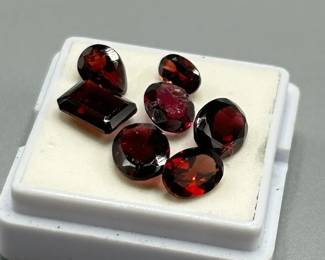 8.50 Carat Garnet; Mixed Cut - Various Size & Shape Set of 7 Loose Stones