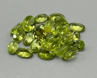 12.29 Carat Peridot; Oval Faceted Cut - Assorted Lot of Loose Stones