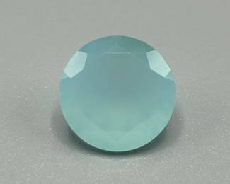 7.90 Carat Natural Aquamarine; Round Faceted Cut