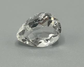 8.53 Carat Colorless Cubic Zirconia; Pear Faceted Shape