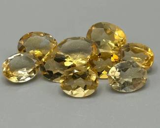 15.40 Carat Citrine; Oval Faceted Cut - Various Color & Shape Assorted Lot of Loose Stones