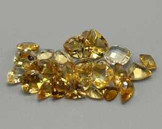 23.76 Carat Citrine; Mixed Cut - Various Size, Color & Shape Assorted Lot of Loose Stones