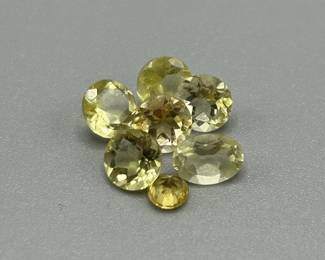 5 Carat Lemon Yellow Quartz; Mixed Cut - Various Size, Color & Shape Lot of 7 Loose Stones