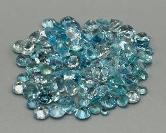 25 Carat Blue Topaz; Mixed Cut - Various Size & Color Assorted Lot of Loose Stones