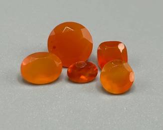 5.76 Carat Jelly Opal; Mixed Cut - Various Color, Size & Shape Set of 5 Loose Stones