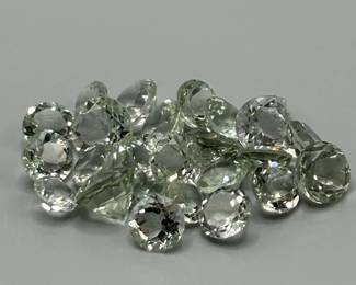 50 Carat Prasiolite Light Green Quartz; Mixed Cut - Various Size & Shape Assorted Lot of Loose Stones